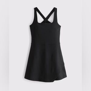 Abercrombie Black YPB sculptLUX Cross-Back Athleisure Shorts Dress XXL